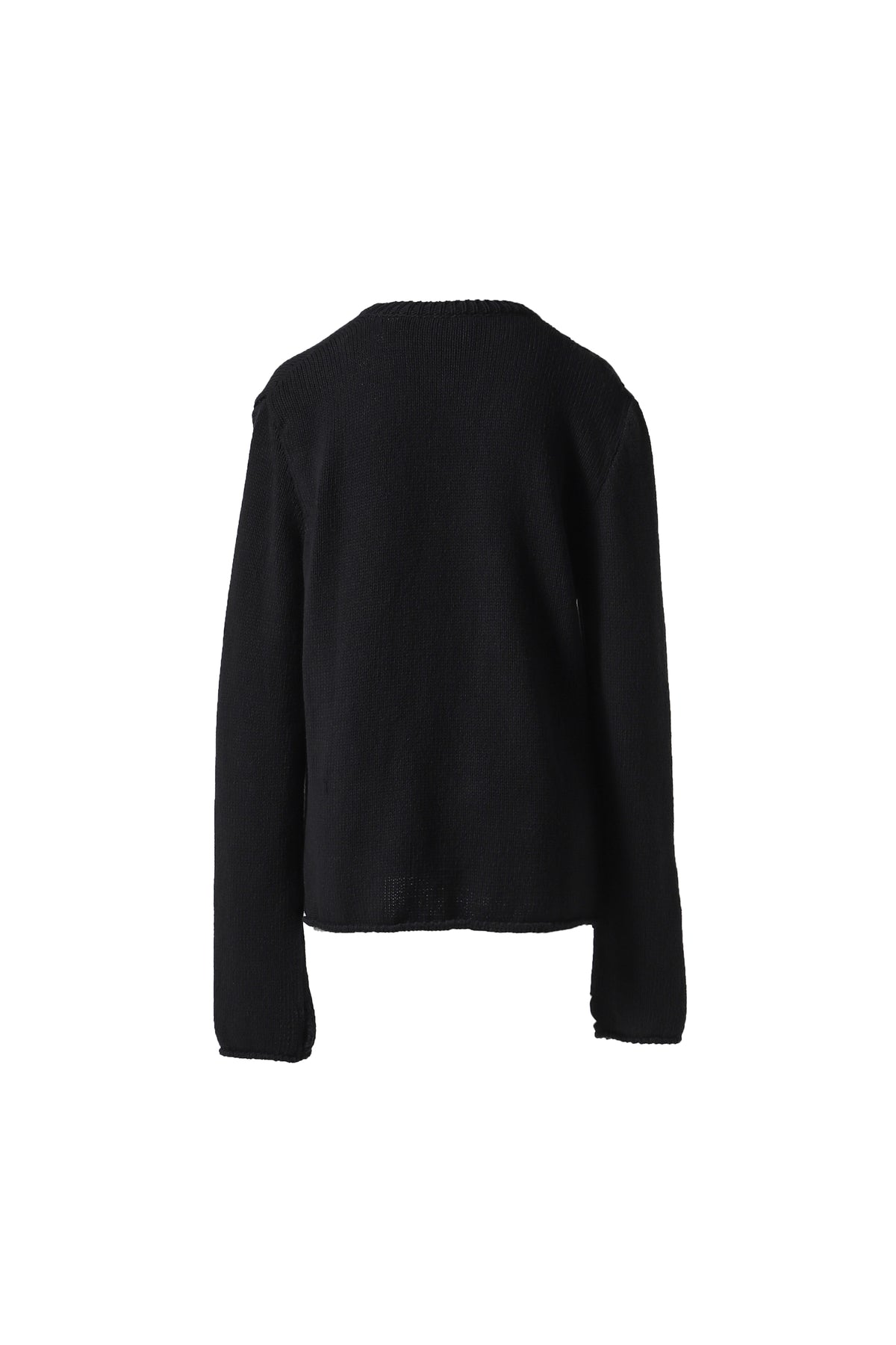 OPEN SIDE LINEN KNIT SWEATER / BLK