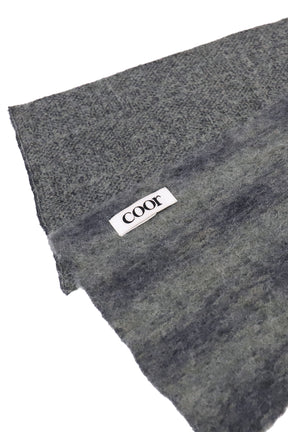 ALPACA BLEND OMBRE CHECK MUFFLER / BLU GRY