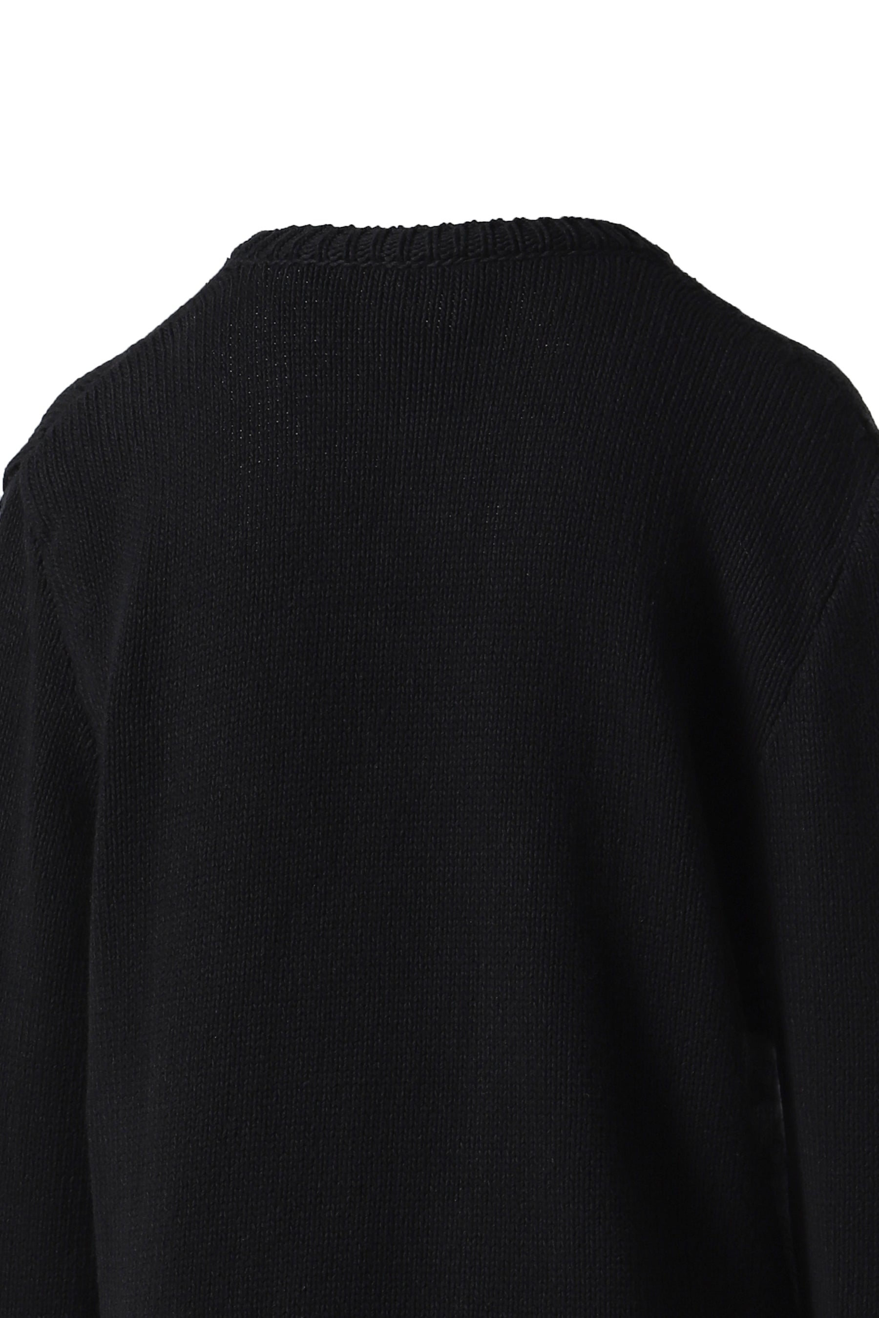 OPEN SIDE LINEN KNIT SWEATER / BLK