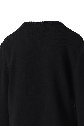 OPEN SIDE LINEN KNIT SWEATER / BLK