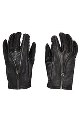 HORSE LEATHER SPRIT ZIP GLOVE / BLK
