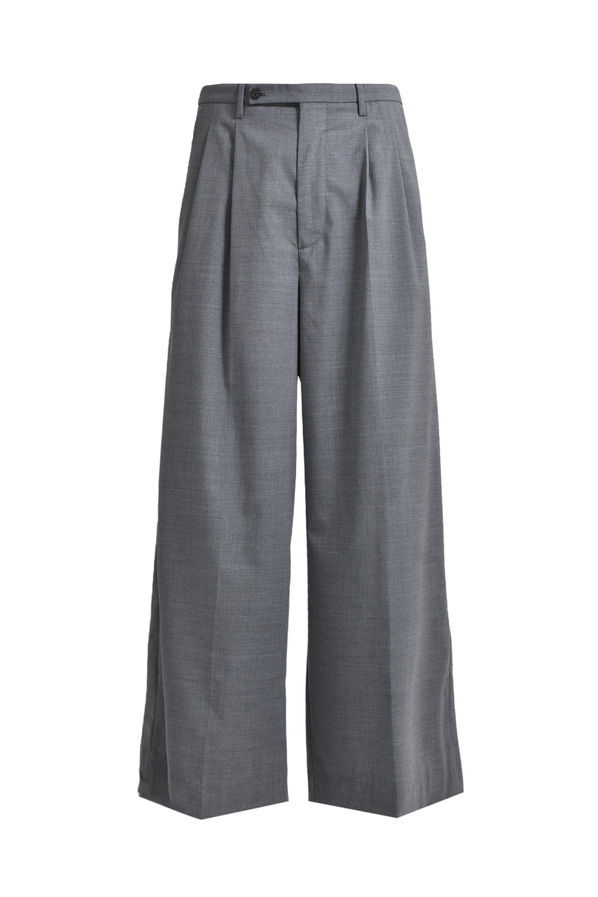 DOUBLE TUCK WIDE TROUSERS / GRY