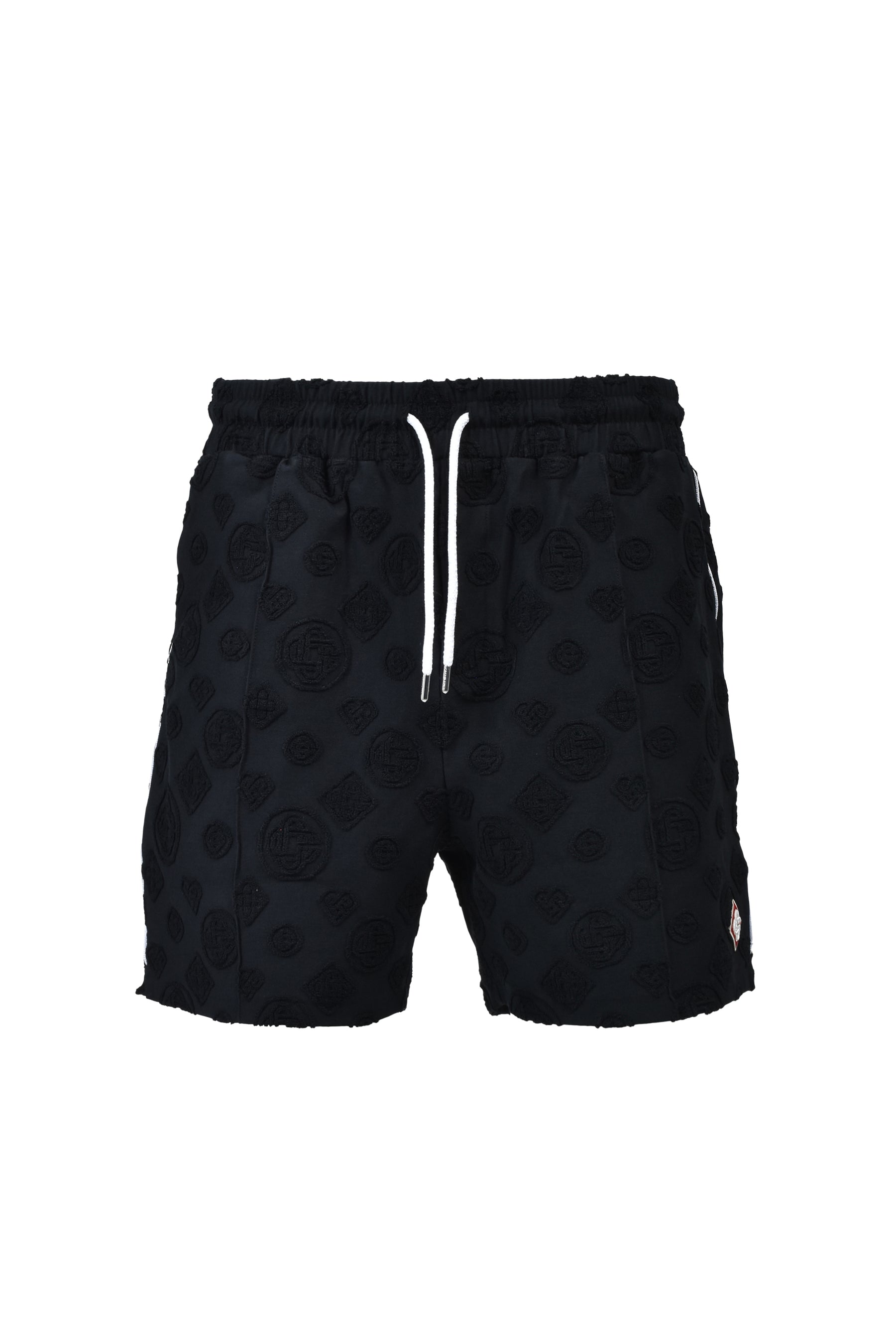 TOWELLING MONOGRAM SHORT / BLK