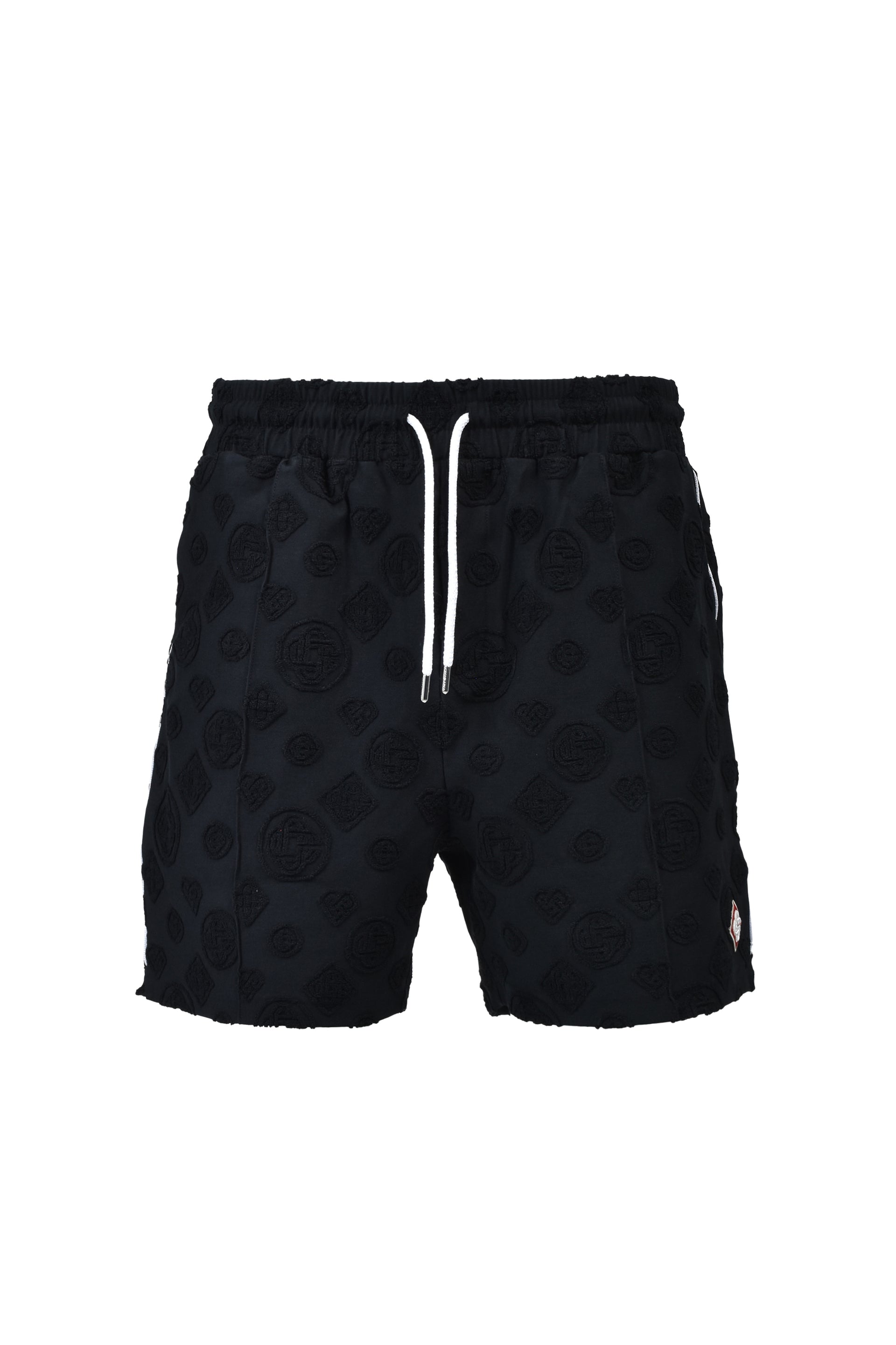 TOWELLING MONOGRAM SHORT / BLK
