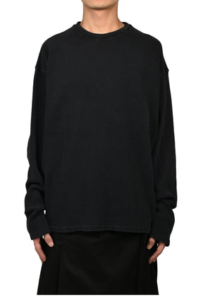 EMIL RELAX FIT BOXY T-SHIRT WITH "THE VELVET EVENING" PRINT / BLK