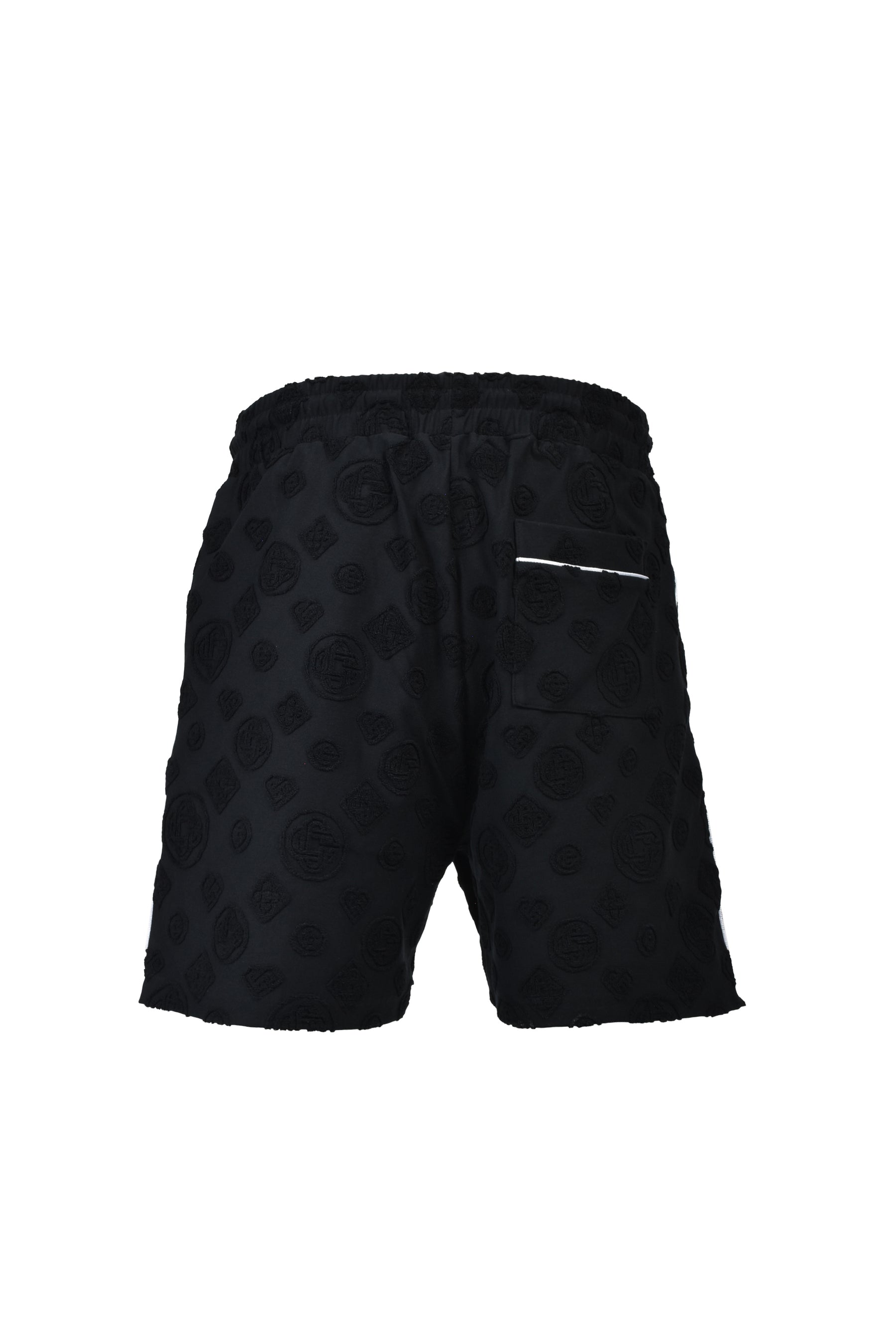 TOWELLING MONOGRAM SHORT / BLK