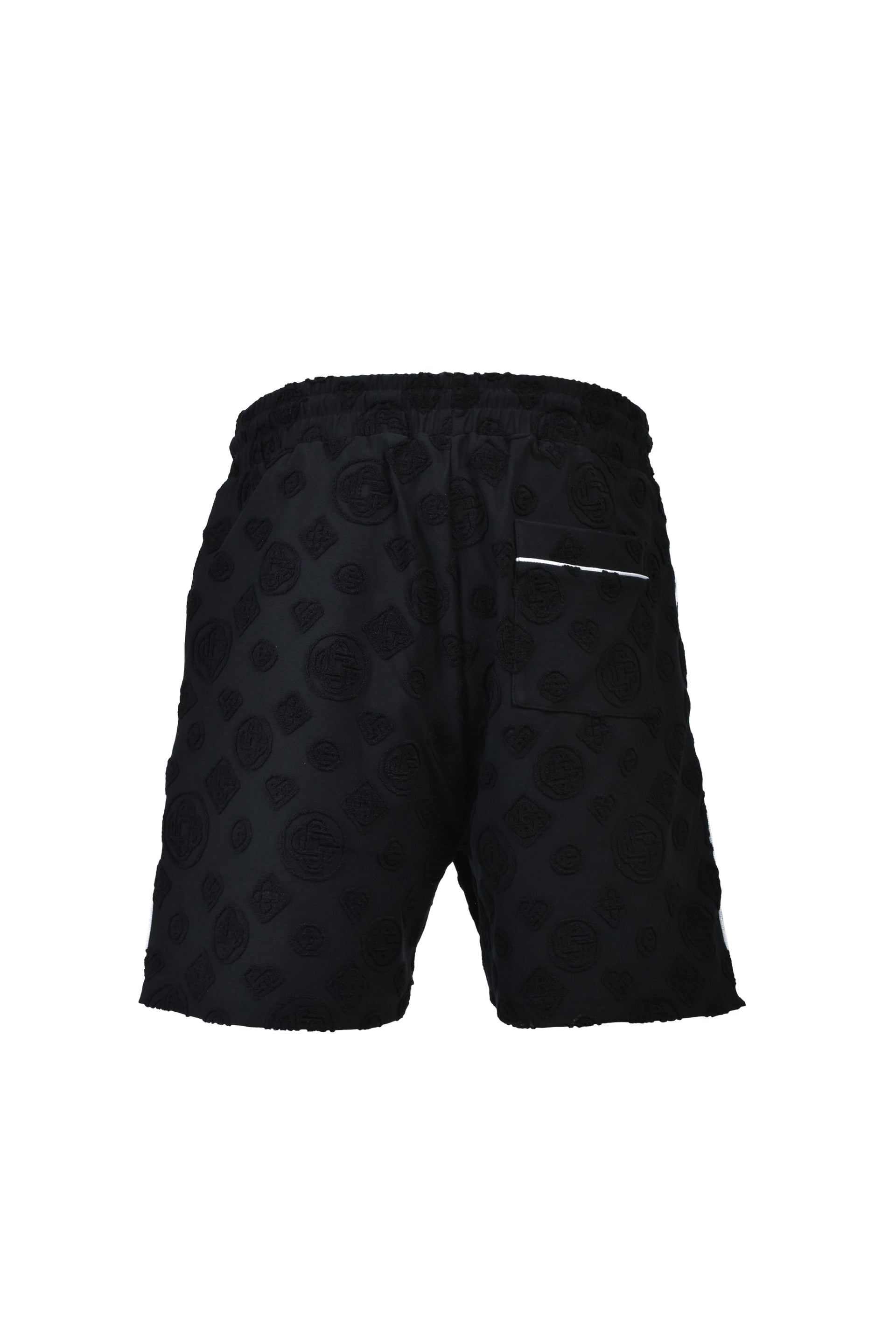 TOWELLING MONOGRAM SHORT / BLK