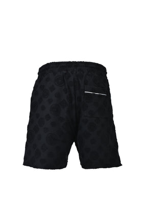 TOWELLING MONOGRAM SHORT / BLK