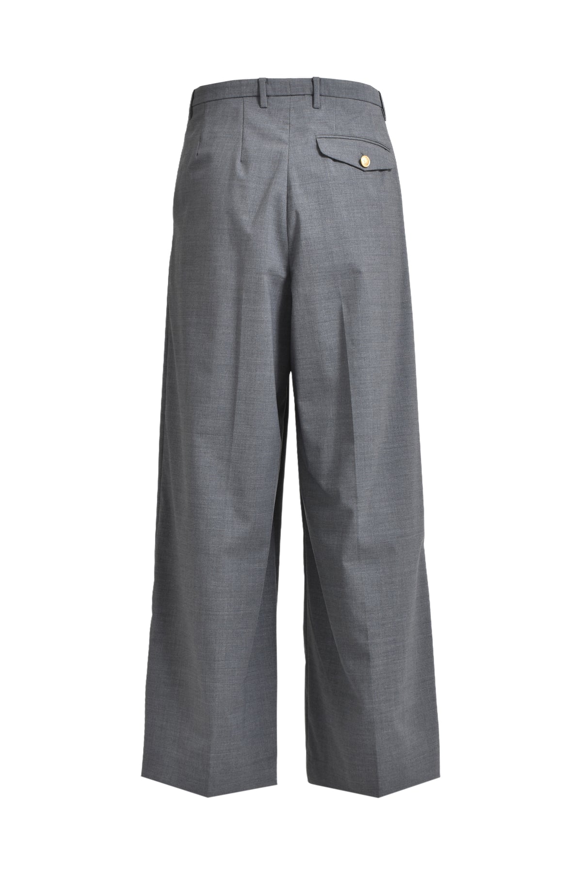 DOUBLE TUCK WIDE TROUSERS / GRY