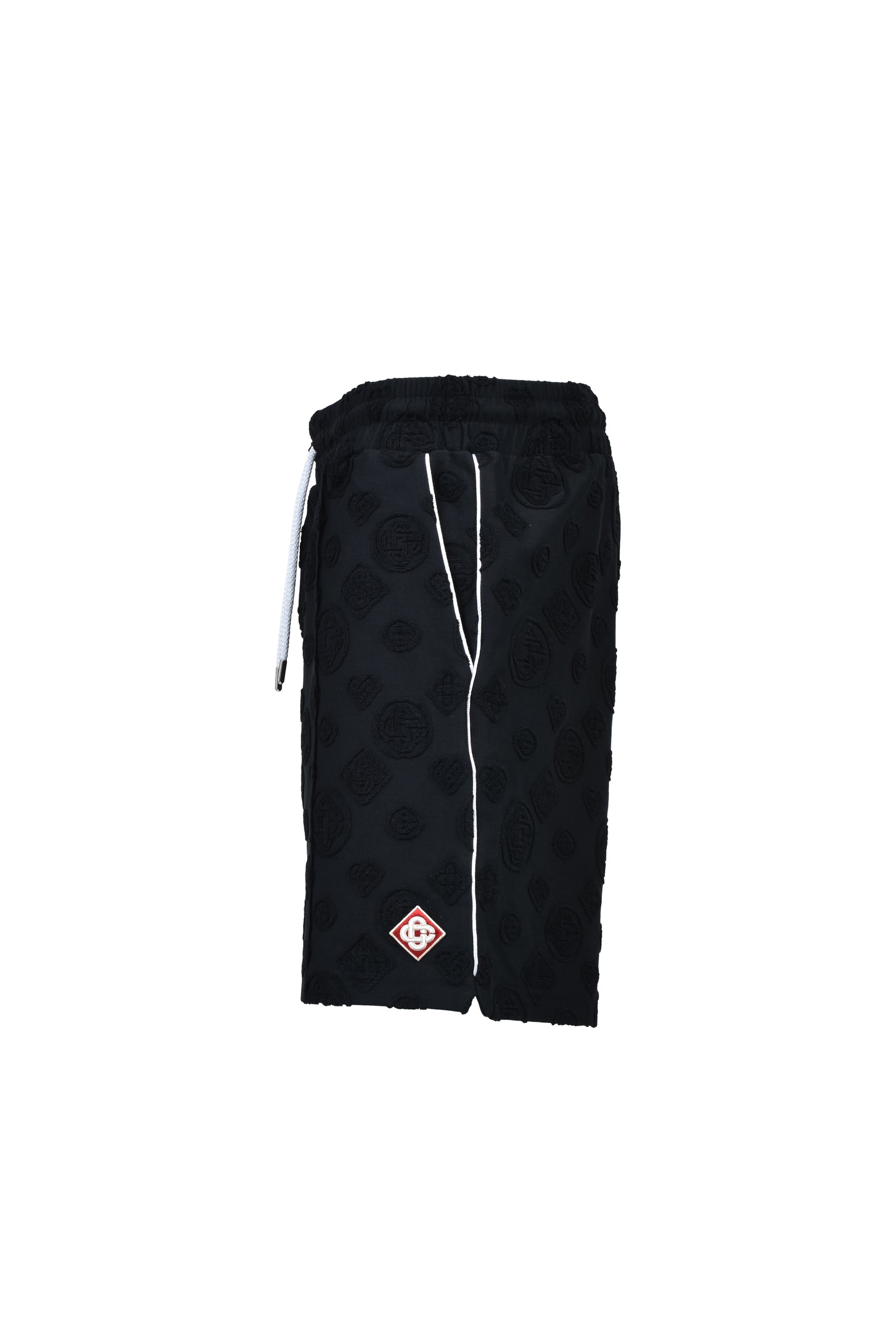 TOWELLING MONOGRAM SHORT / BLK