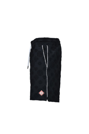 TOWELLING MONOGRAM SHORT / BLK