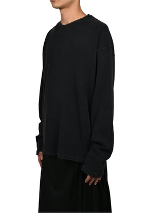 EMIL RELAX FIT BOXY T-SHIRT WITH "THE VELVET EVENING" PRINT / BLK