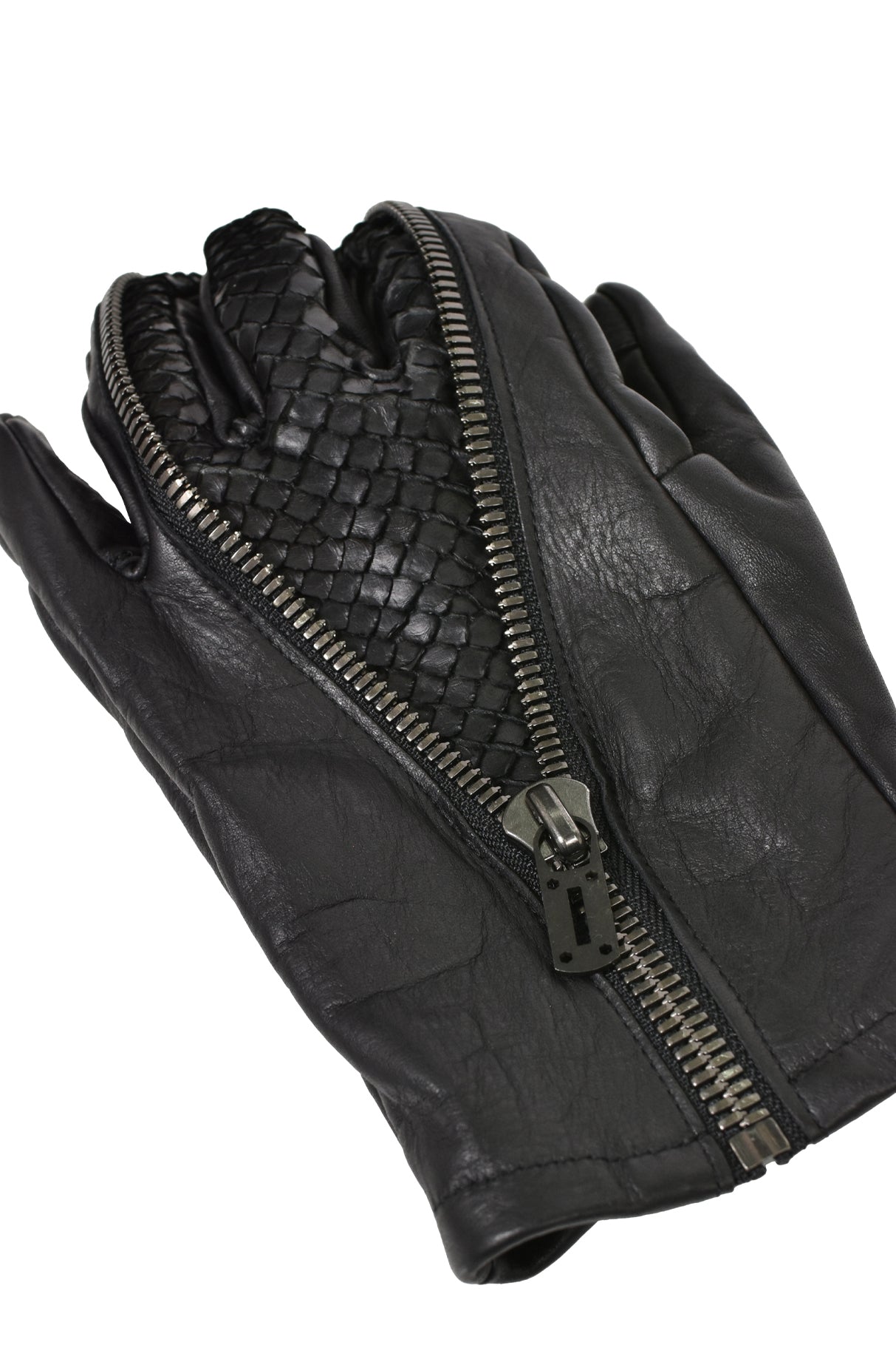 HORSE LEATHER SPRIT ZIP GLOVE / BLK