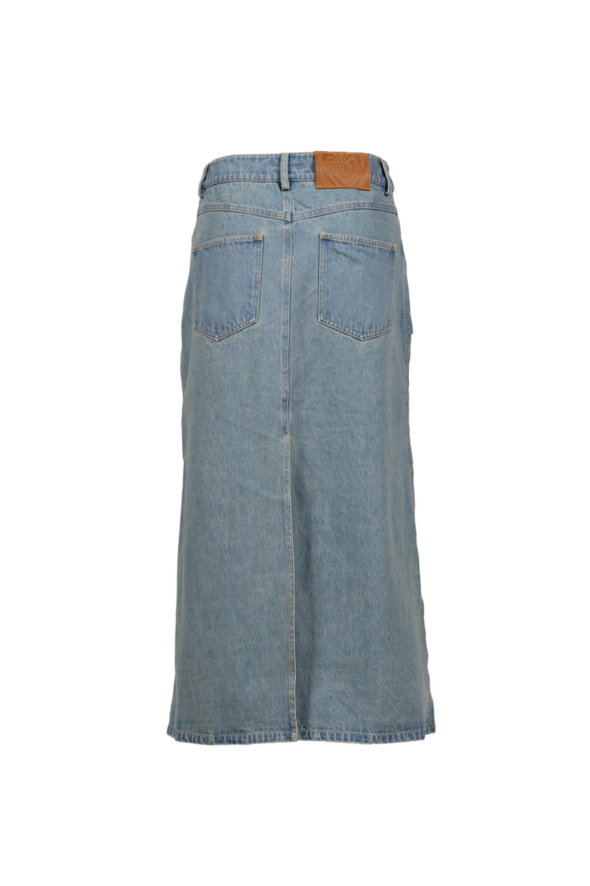 YUEQI QI DENIM SUAN PAN SKIRT / BLU
