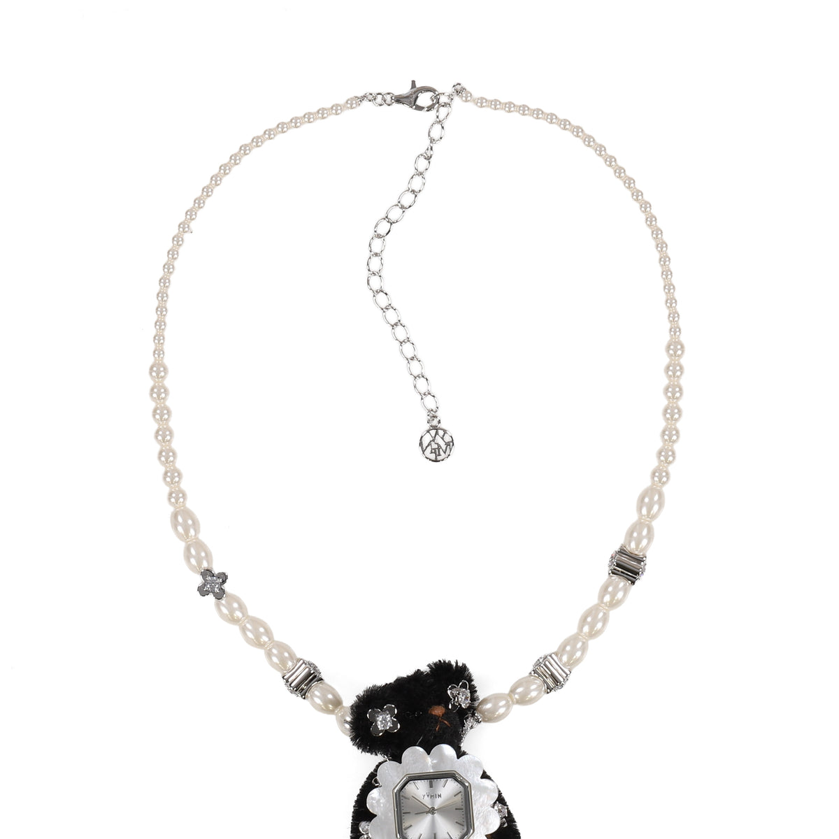 YVMIN イブミン FW25 LACE-EDGED WATCH DIAL INLAID GEMSTONE BEAR