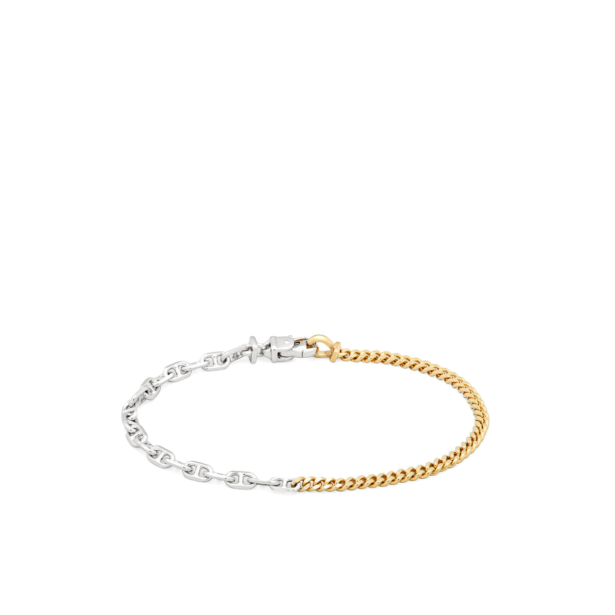 Tom Wood トム ウッド FW26 RUE BRACELET DUO / SIL GLD - NUBIAN ヌビアン