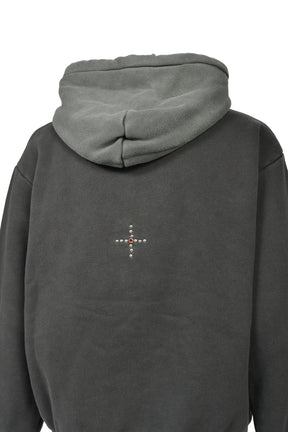 SWJP ZIP UP HOODIE w/ CUSTOM STUDS NUBIAN (EXCLUSIVE) / GRY