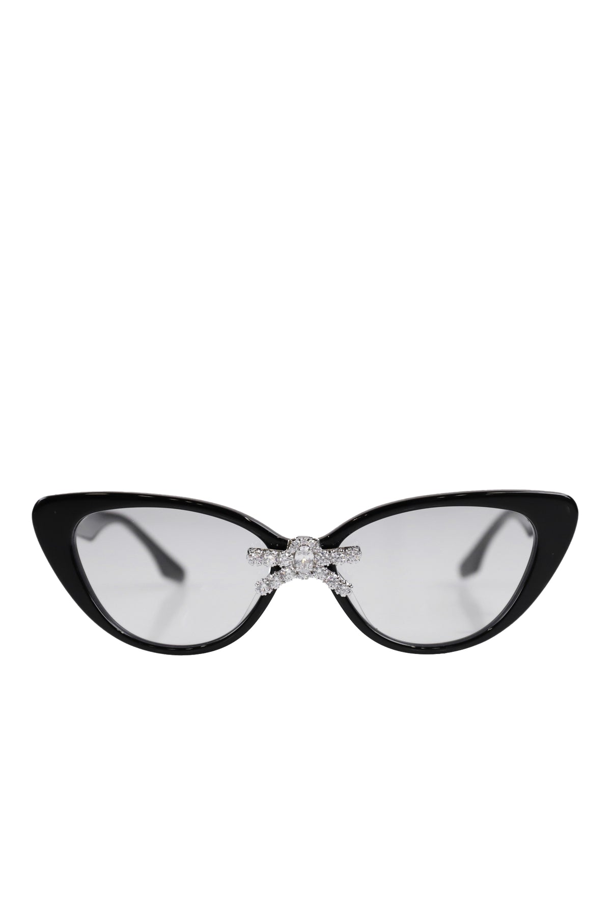 GEMSTONE BOWKNOT GLASSES MIDDLE BOW / BLK