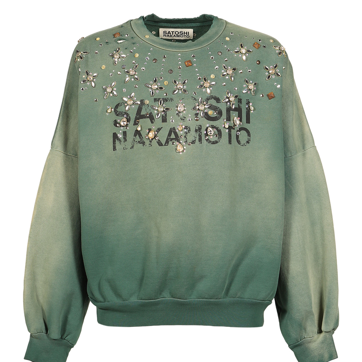 SATOSHI NAKAMOTO サトシ ナカモト SS26 CRYSTAL CASTLE CREWNECK
