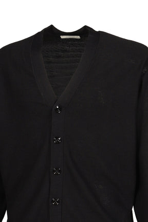 RELAXED TWISTED CARDIGAN / BLK