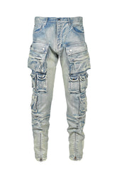 COATING SLIM CARGO PANTS / IND