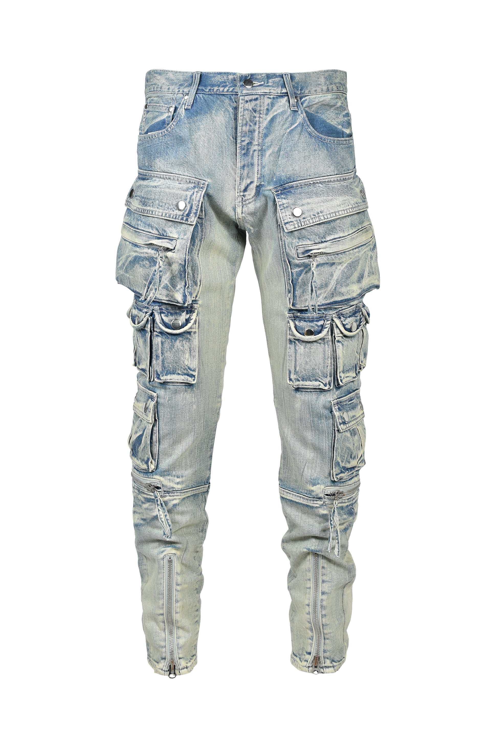 COATING SLIM CARGO PANTS / IND