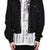 TC STUDDED LINE CROPPED ZIP-UP HOODIE / BLK