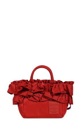 MINI SHOPPER RUFFLE / FIERY RED