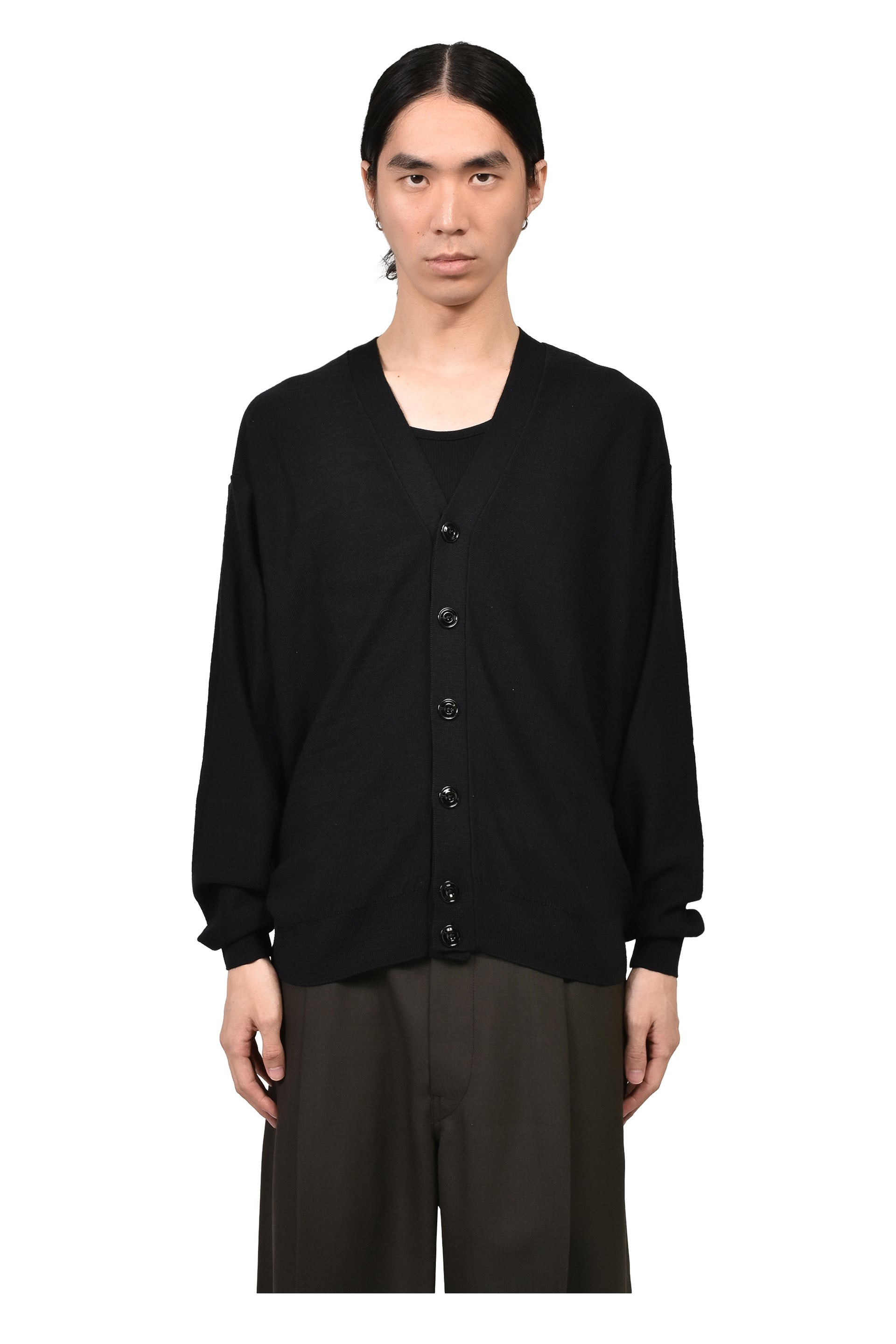 RELAXED TWISTED CARDIGAN / BLK