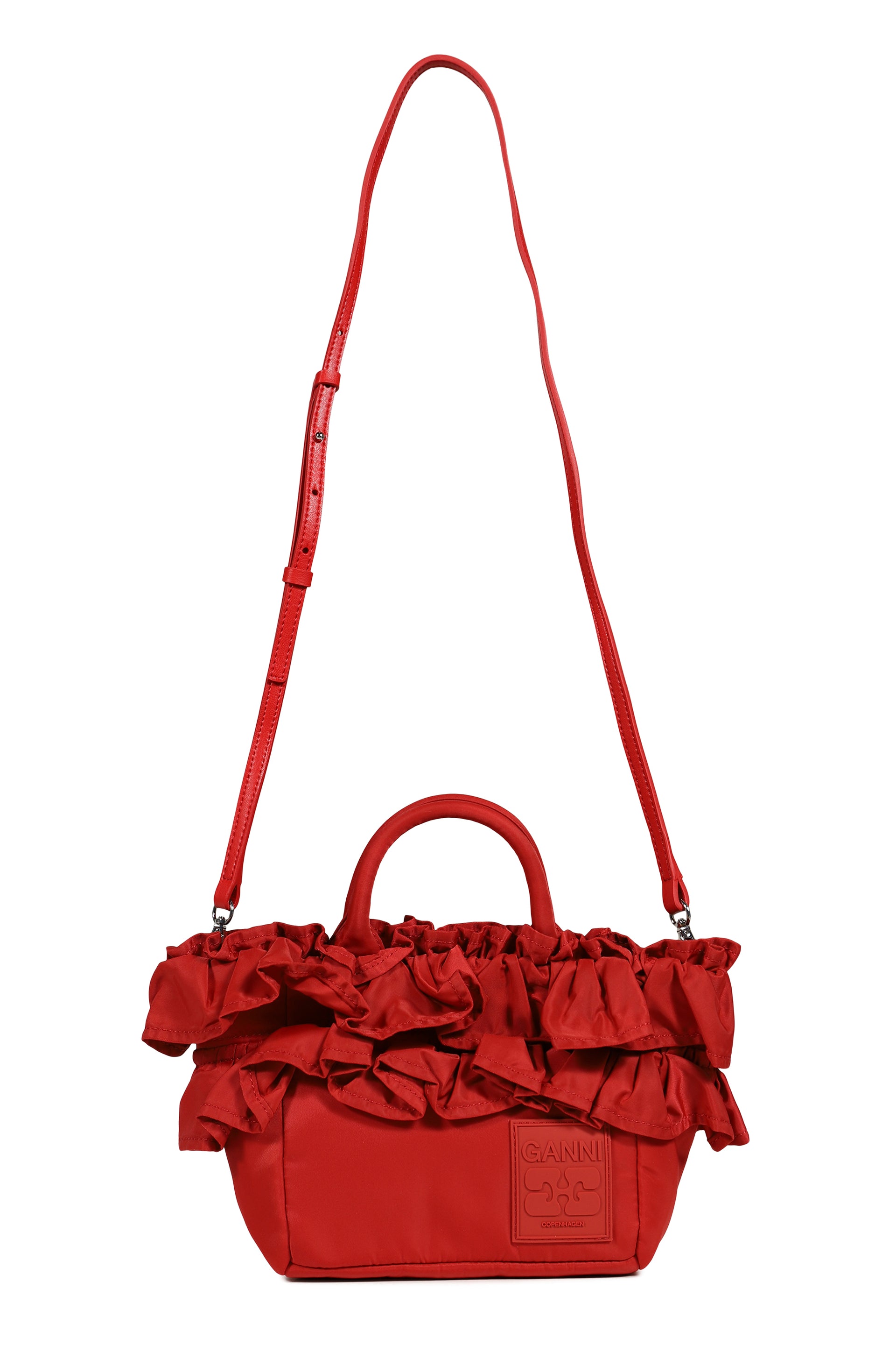 MINI SHOPPER RUFFLE / FIERY RED