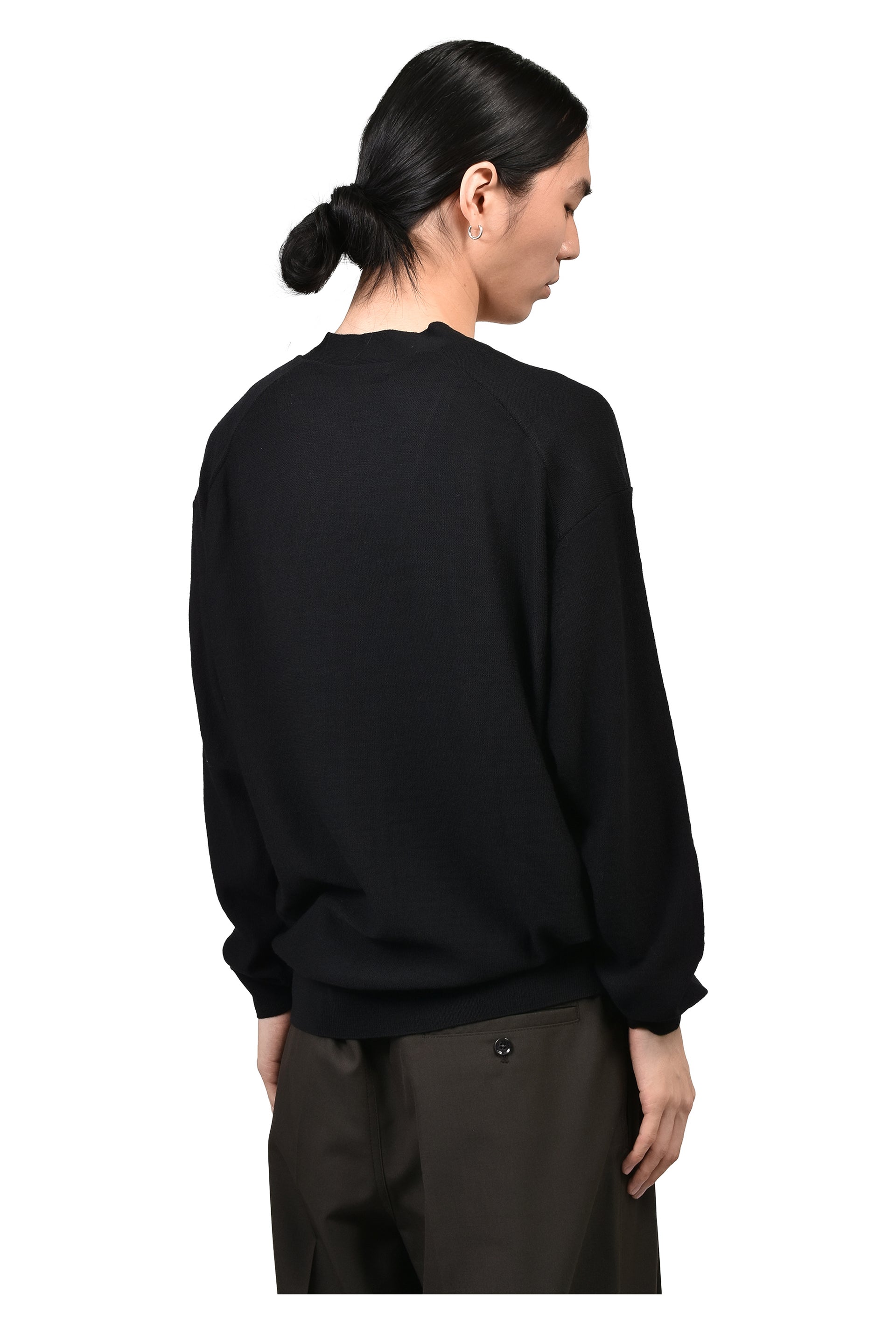 RELAXED TWISTED CARDIGAN / BLK
