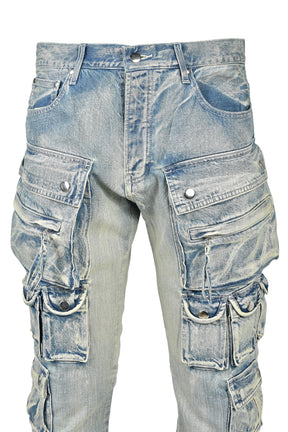 COATING SLIM CARGO PANTS / IND