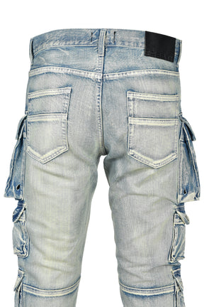 COATING SLIM CARGO PANTS / IND