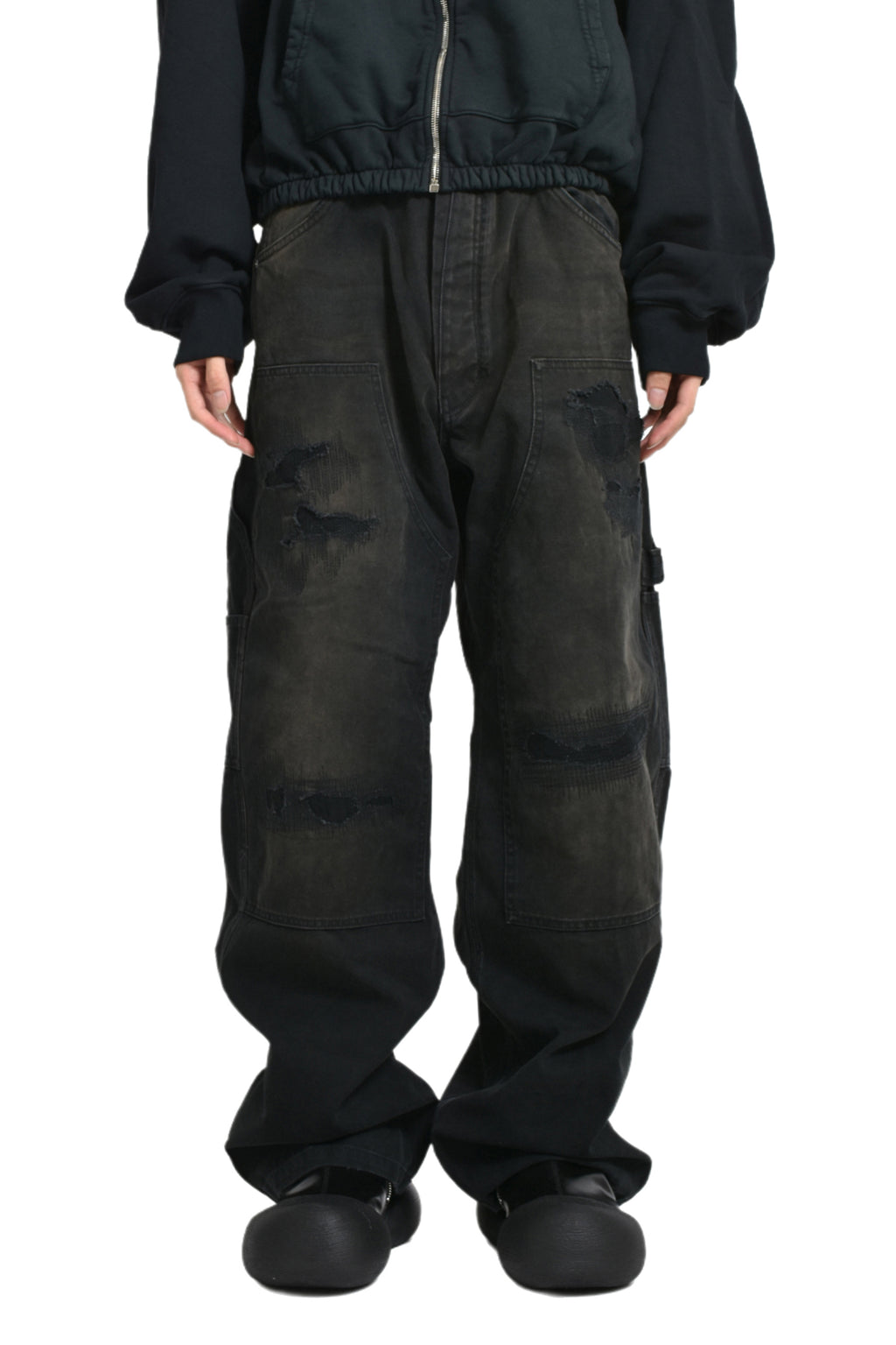 B1ARCHIVE ビーワンアーカイブ FW24 WIDE LEG CARPENTER / BLK - NUBIAN