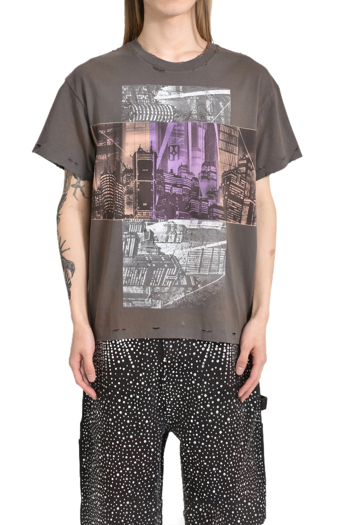 AKIRA DESTROYED VINTAGE TEE / BLK