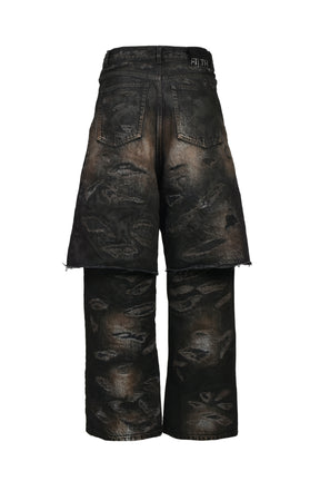 LAYERED BORO JEAN / BLK BRW