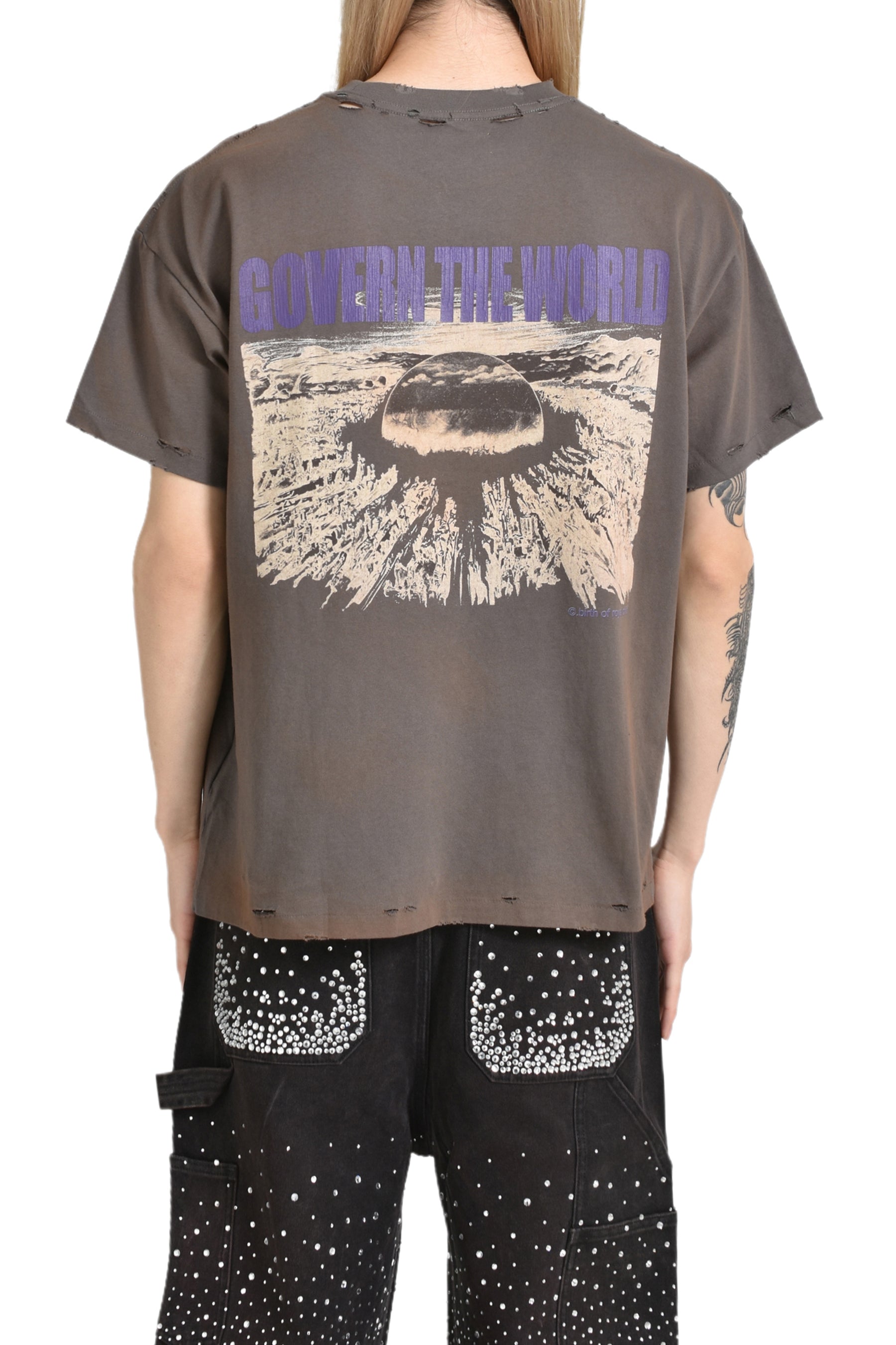 AKIRA DESTROYED VINTAGE TEE / BLK