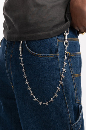 STARS PANT CHAIN / SIL