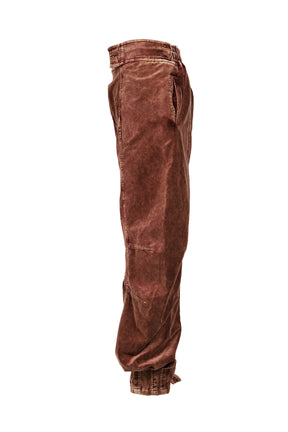 VAJI VELVET WRAP PANTS / BUR