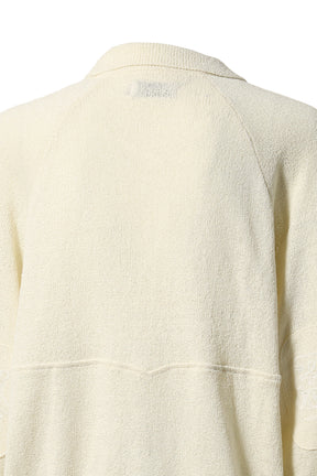 BOUCLE COLLARED KNIT / WHT