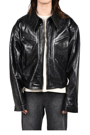 新品　Secret レザージャケット　ラインストーン　限定30個 The Sekrit Saints ザ シークレット セインツ SS26 LEATHER X JACKET