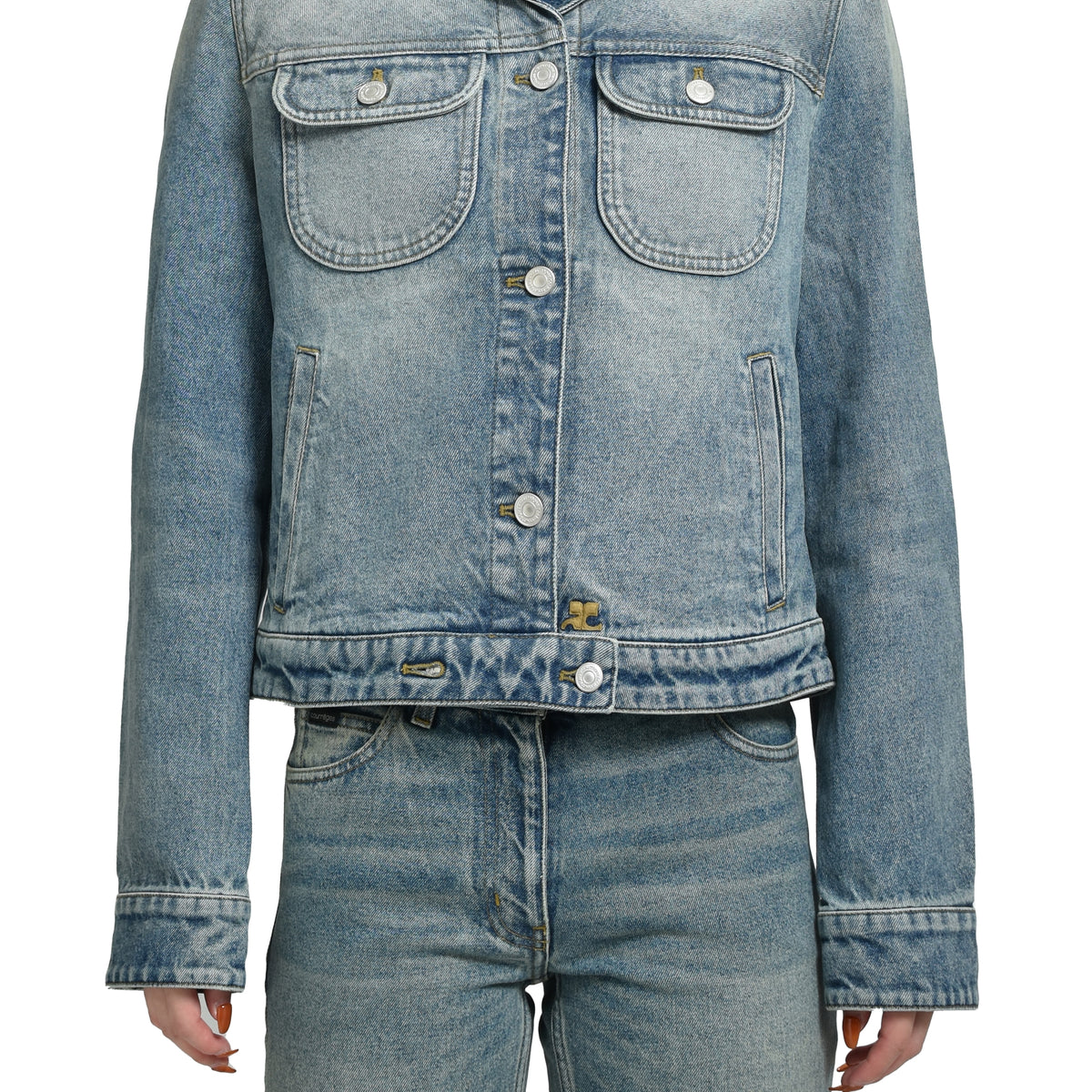 Courrèges クレージュ FW25 SIGNATURE DENIM TRUCKER JACKET / VINTAGE