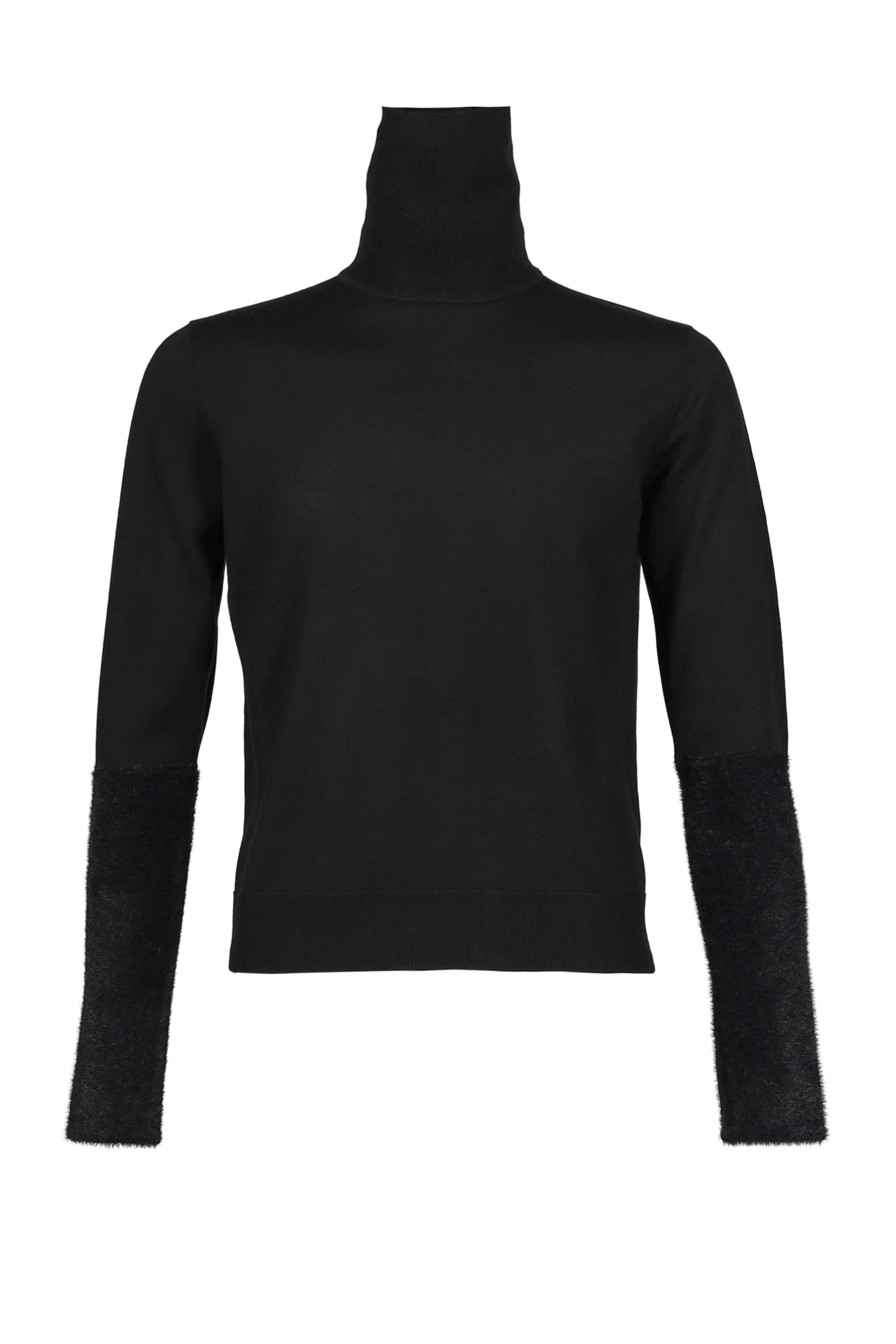 FAR SLEEVE TURTLENECK KNIT / BLK