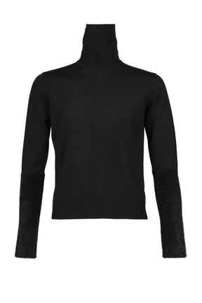 FAR SLEEVE TURTLENECK KNIT / BLK