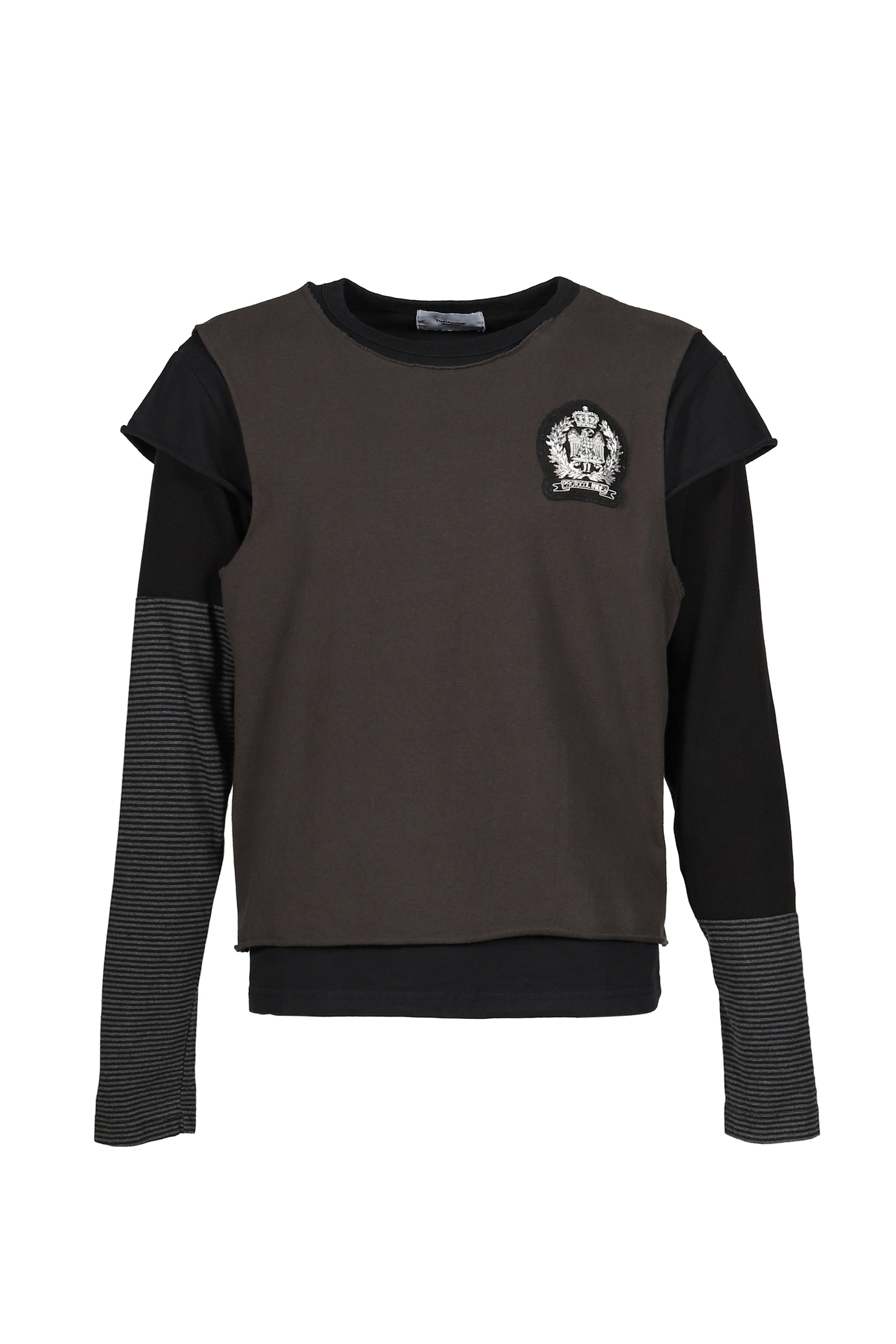 LAYERED PATCH LONG SLEEVE / BLK