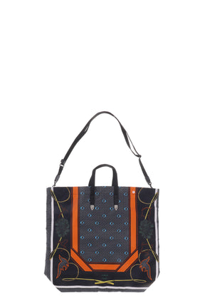 PRINT TOTE BAG / NVY