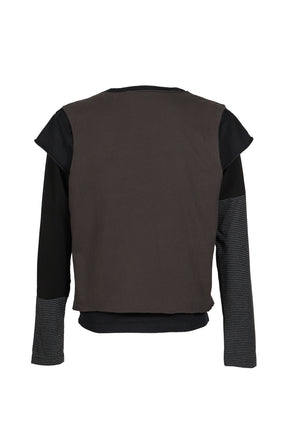 LAYERED PATCH LONG SLEEVE / BLK