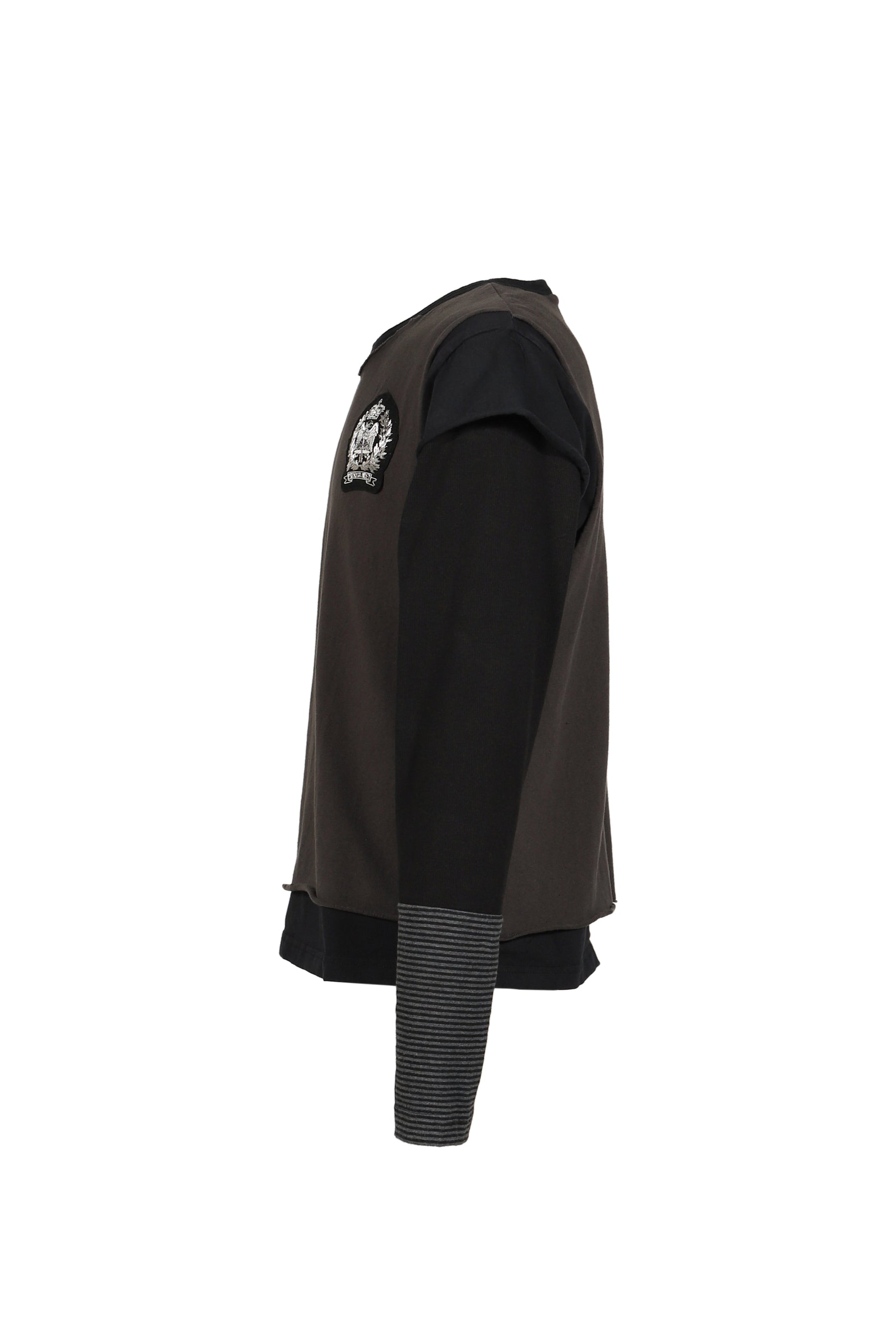 LAYERED PATCH LONG SLEEVE / BLK