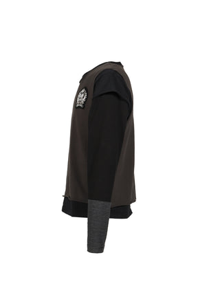 LAYERED PATCH LONG SLEEVE / BLK