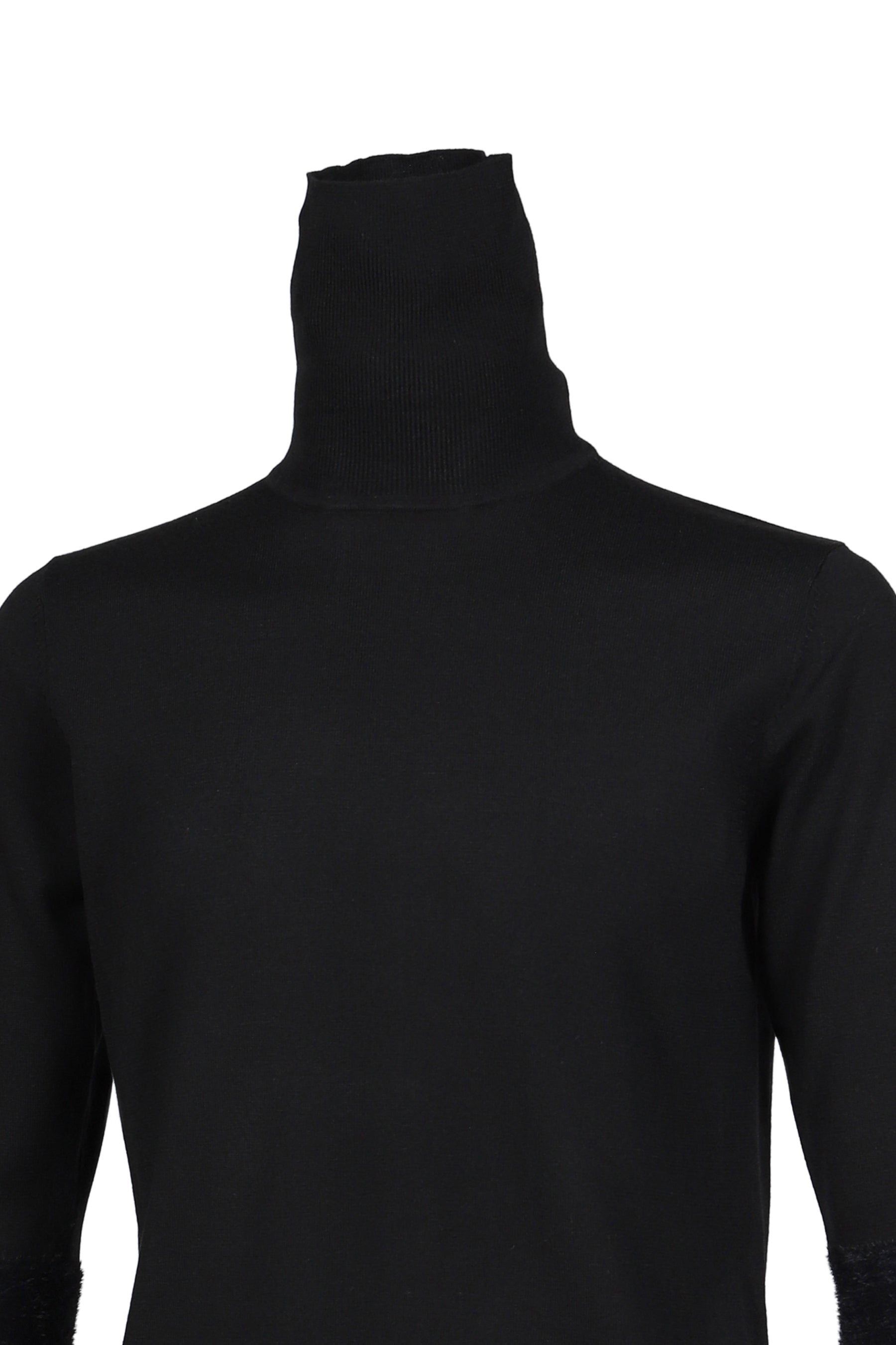 FAR SLEEVE TURTLENECK KNIT / BLK